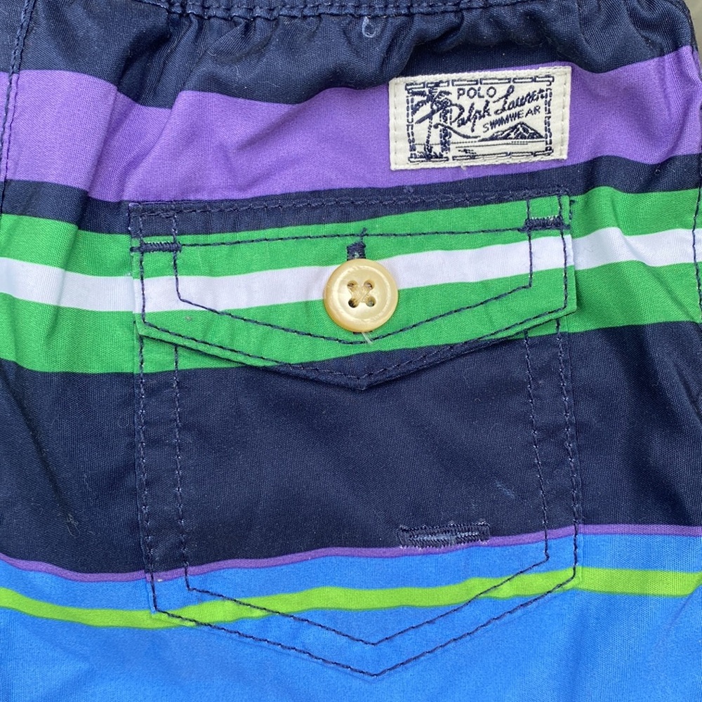 Polo Ralph Lauren Colorful Striped Bathing Suit Size 18M - Picture 3 of 5